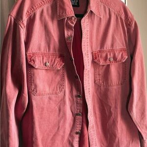 GAP washed red/ Pink Denim Jacket vintage wash men’s